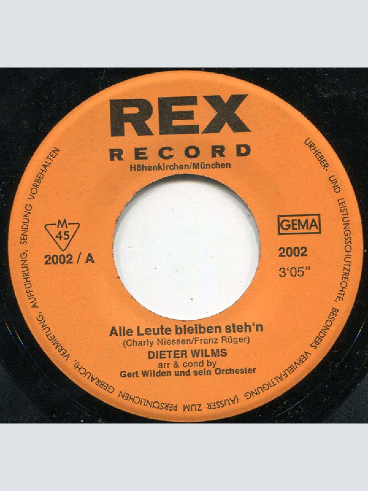 Vinyl / Dieter Wilms - Alle Leute Bleiben Steh'n