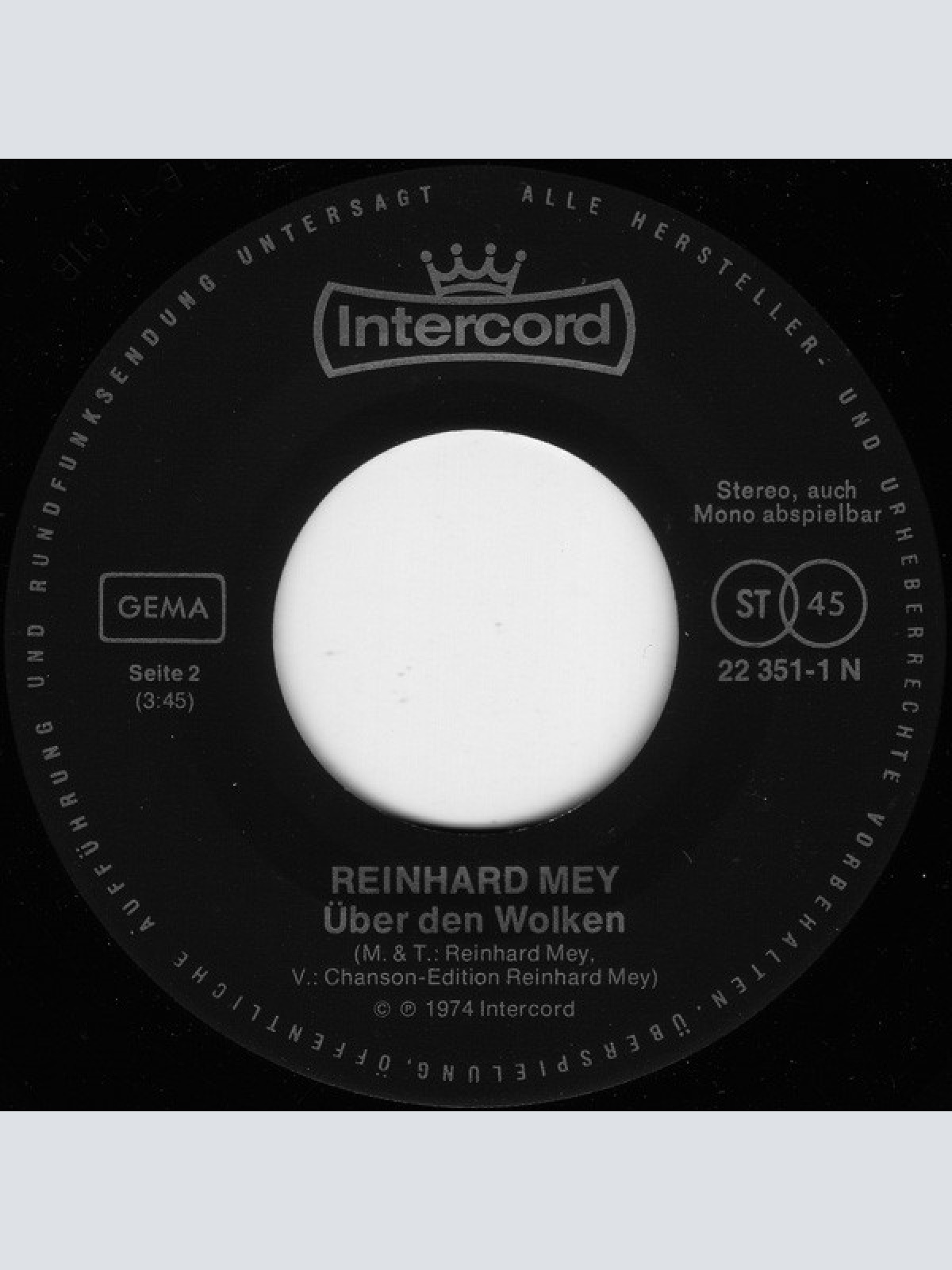 Vinyl / Reinhard Mey - Mann Aus Alemannia