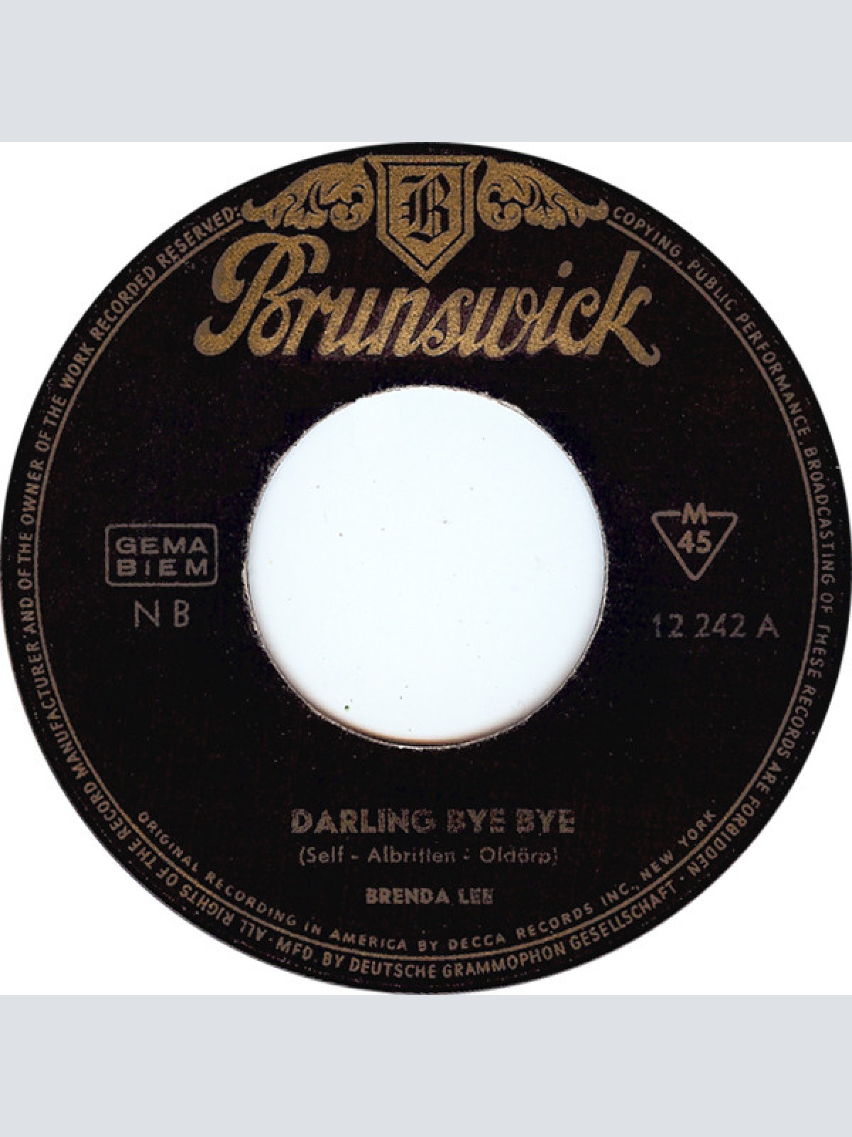 Vinyl / Brenda Lee - Darling Bye Bye