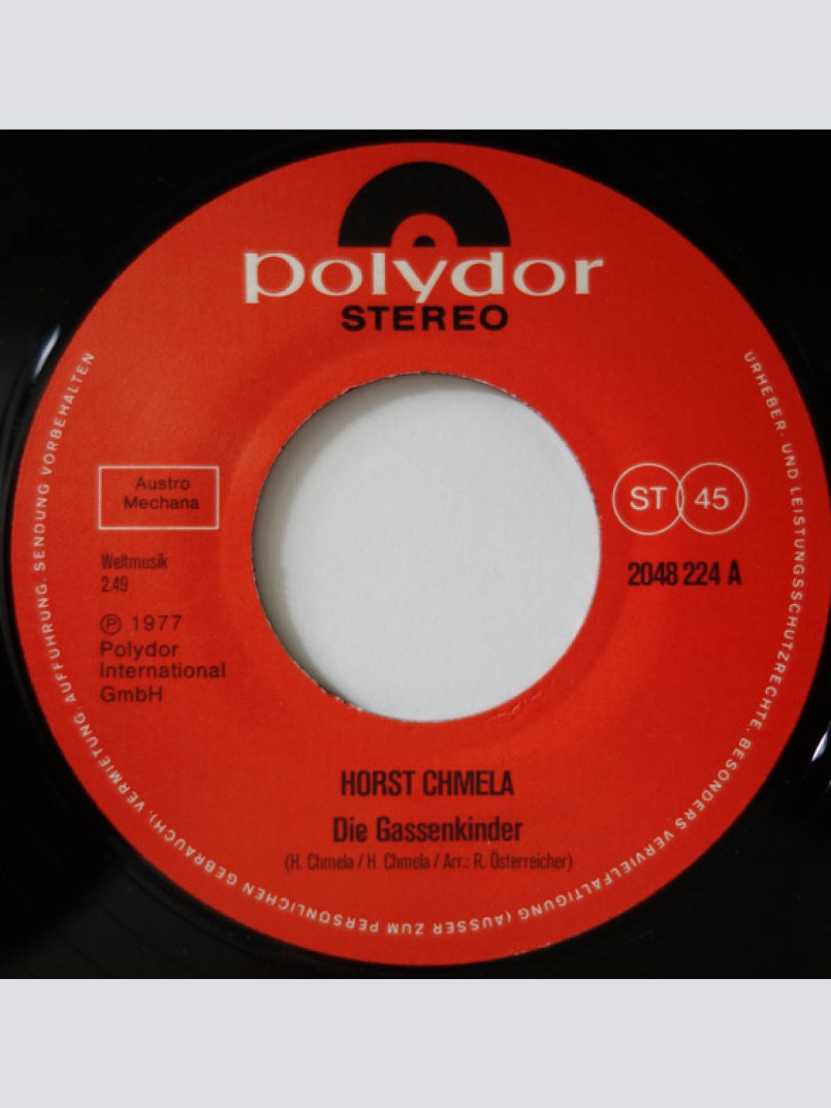 Vinyl / Horst Chmela - Die Gassenkinder