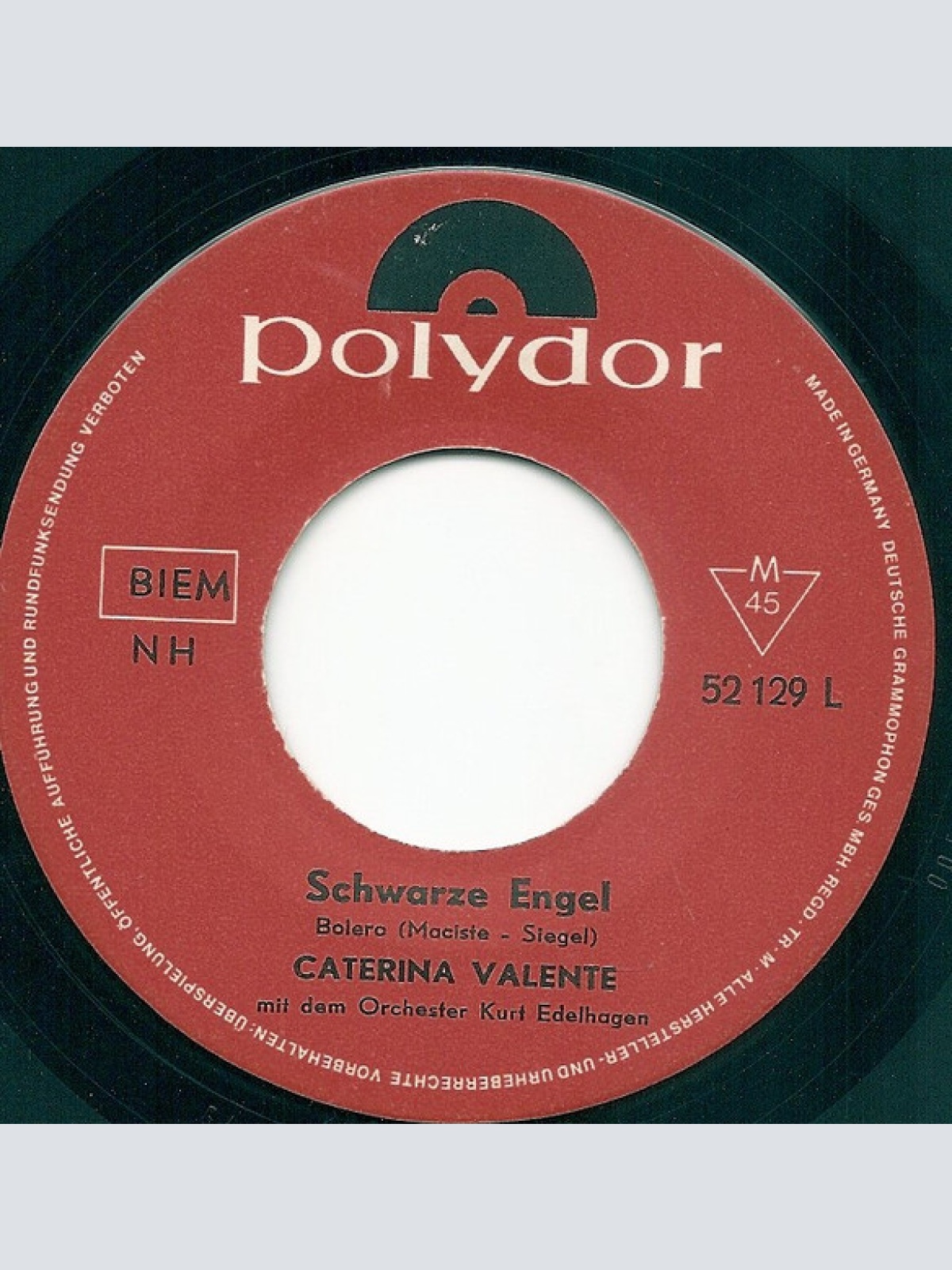 Vinyl / Caterina Valente - Schwarze Engel / Malaguena