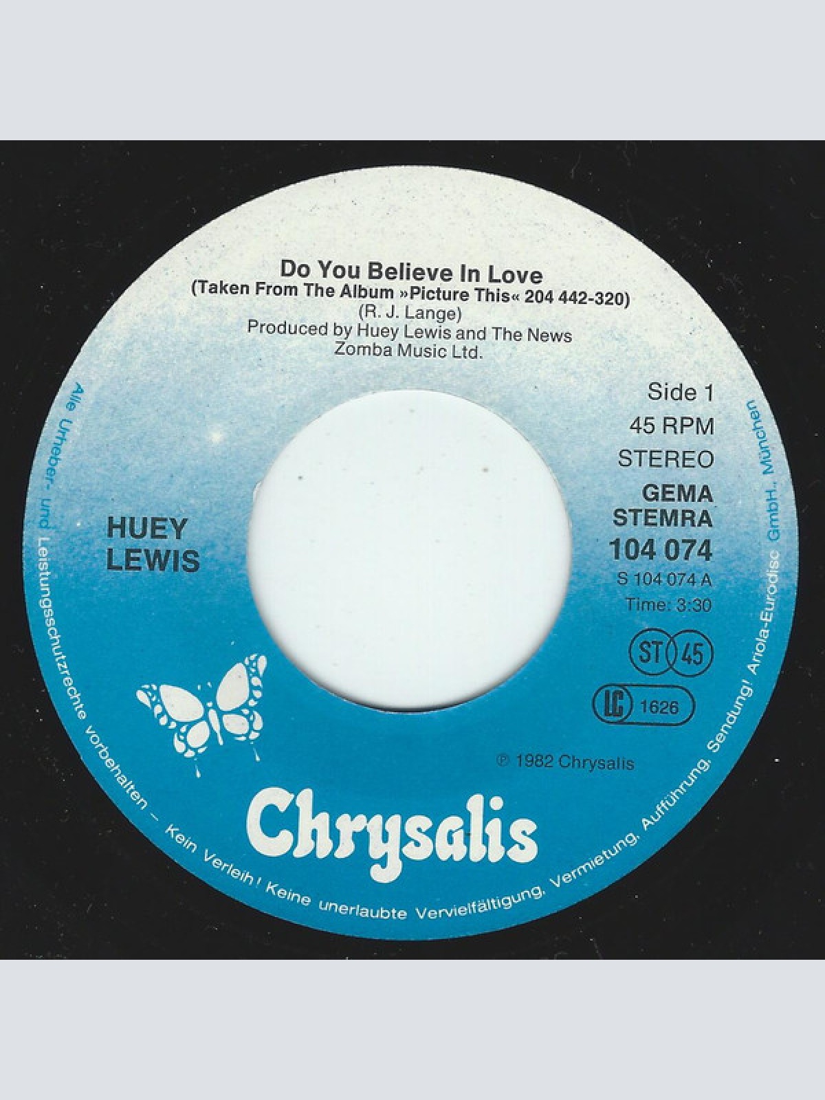 Vinyl / Huey Lewis And The News* - Do You Believe In Love