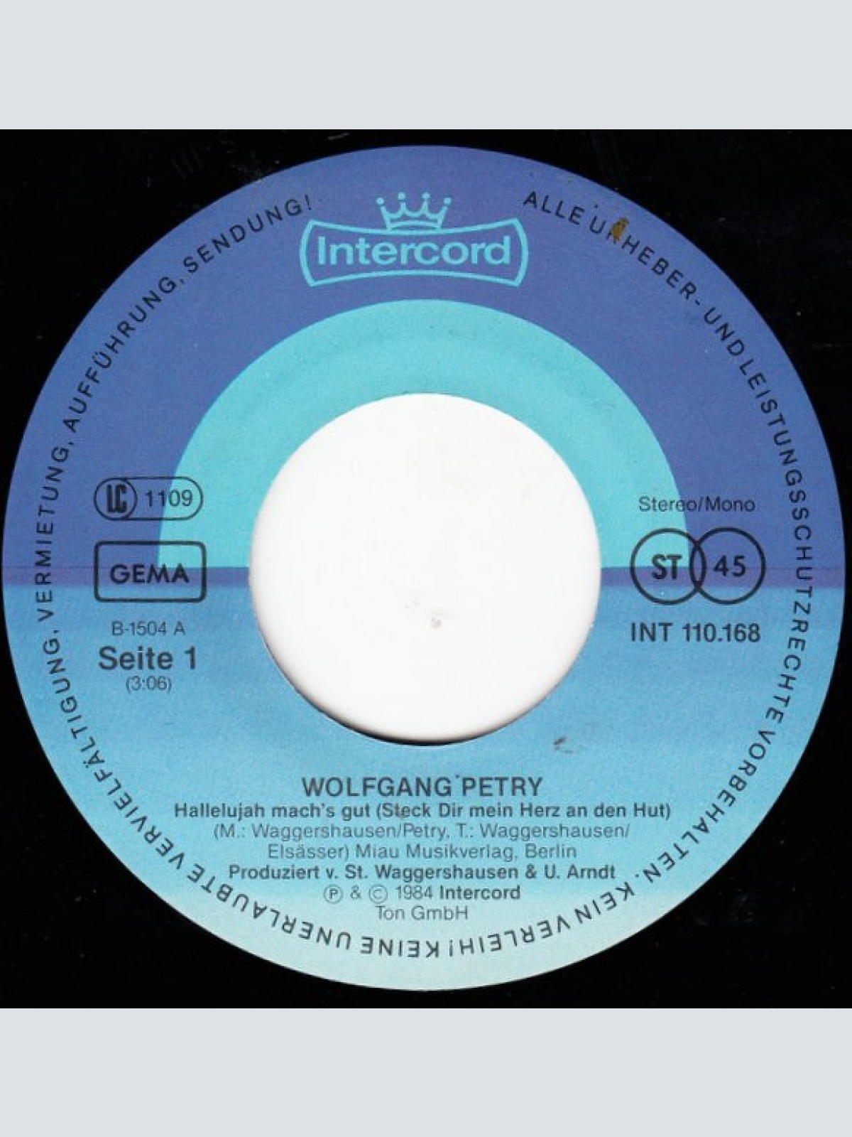 Vinyl / Wolfgang Petry - Hallelujah Mach's Gut (Steck Dir Mein Herz An Den Hut)