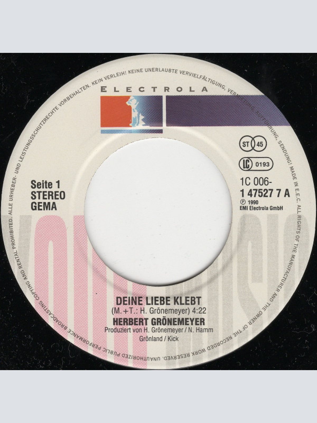 Vinyl / Herbert Grönemeyer - Deine Liebe Klebt