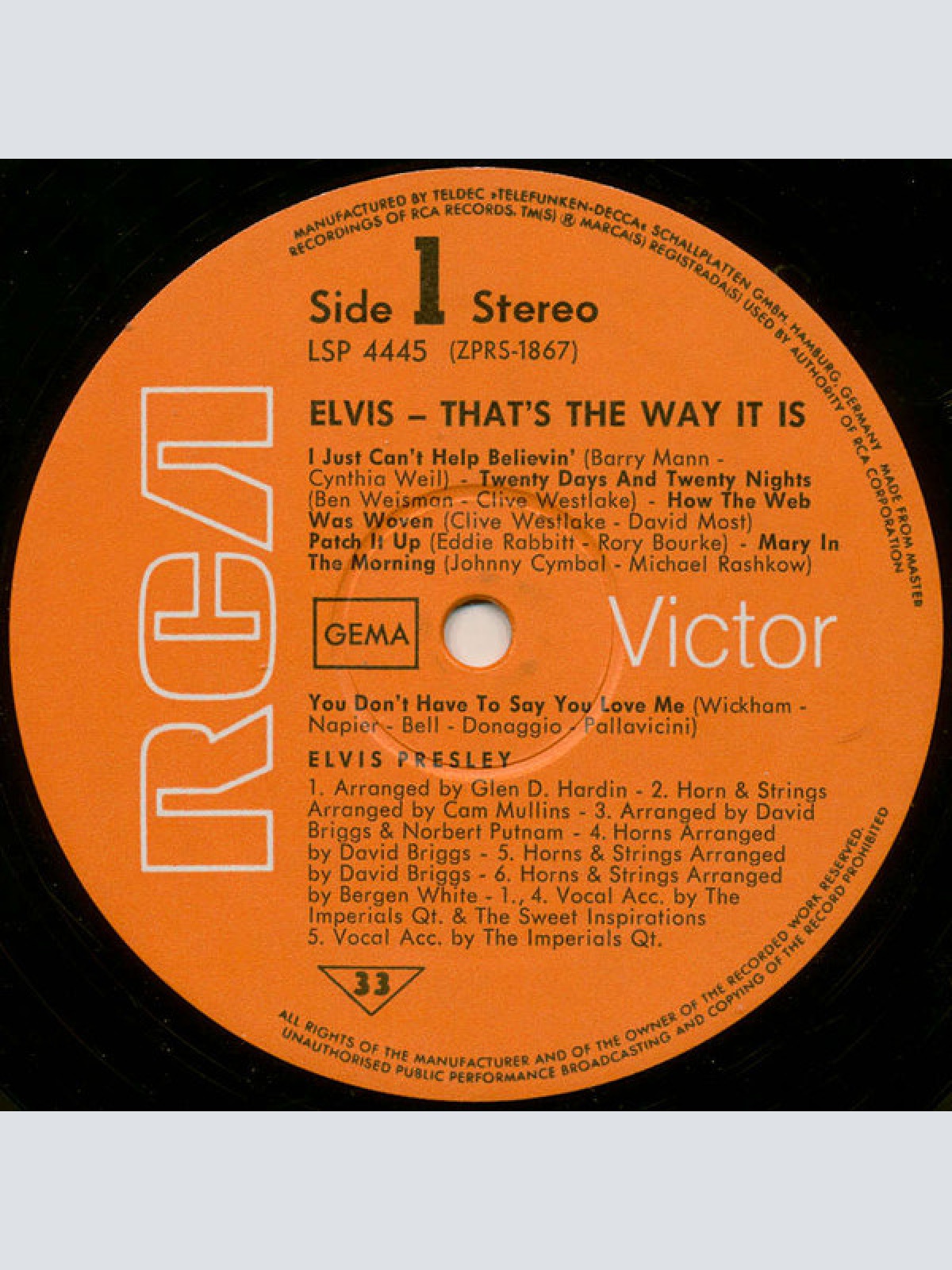 Vinyl / Elvis Presley - That's The Way It Is