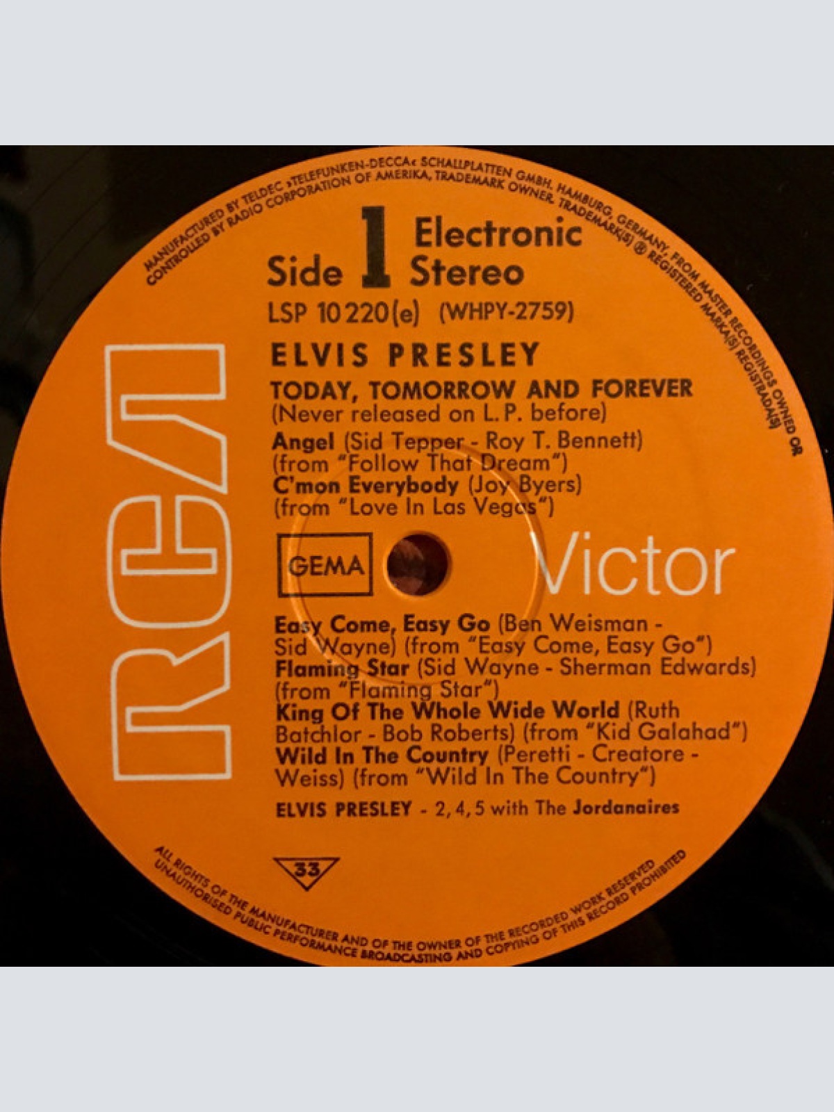 Vinyl / Elvis Presley - Today, Tomorrow And Forever