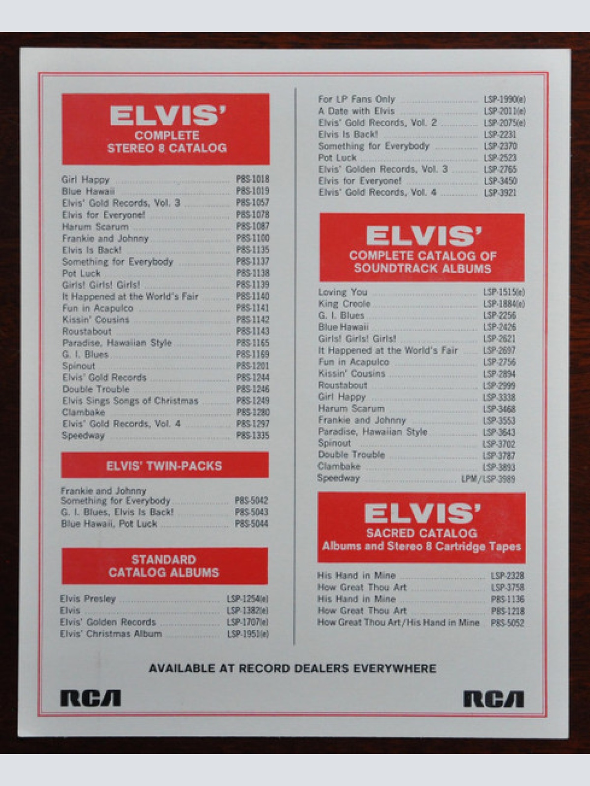 Vinyl / Elvis Presley - Singer Presents Elvis Singing "Flaming Star" And Others