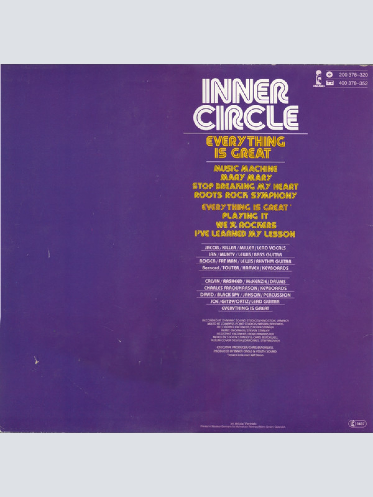 Vinyl / Inner Circle - Everything Is Great