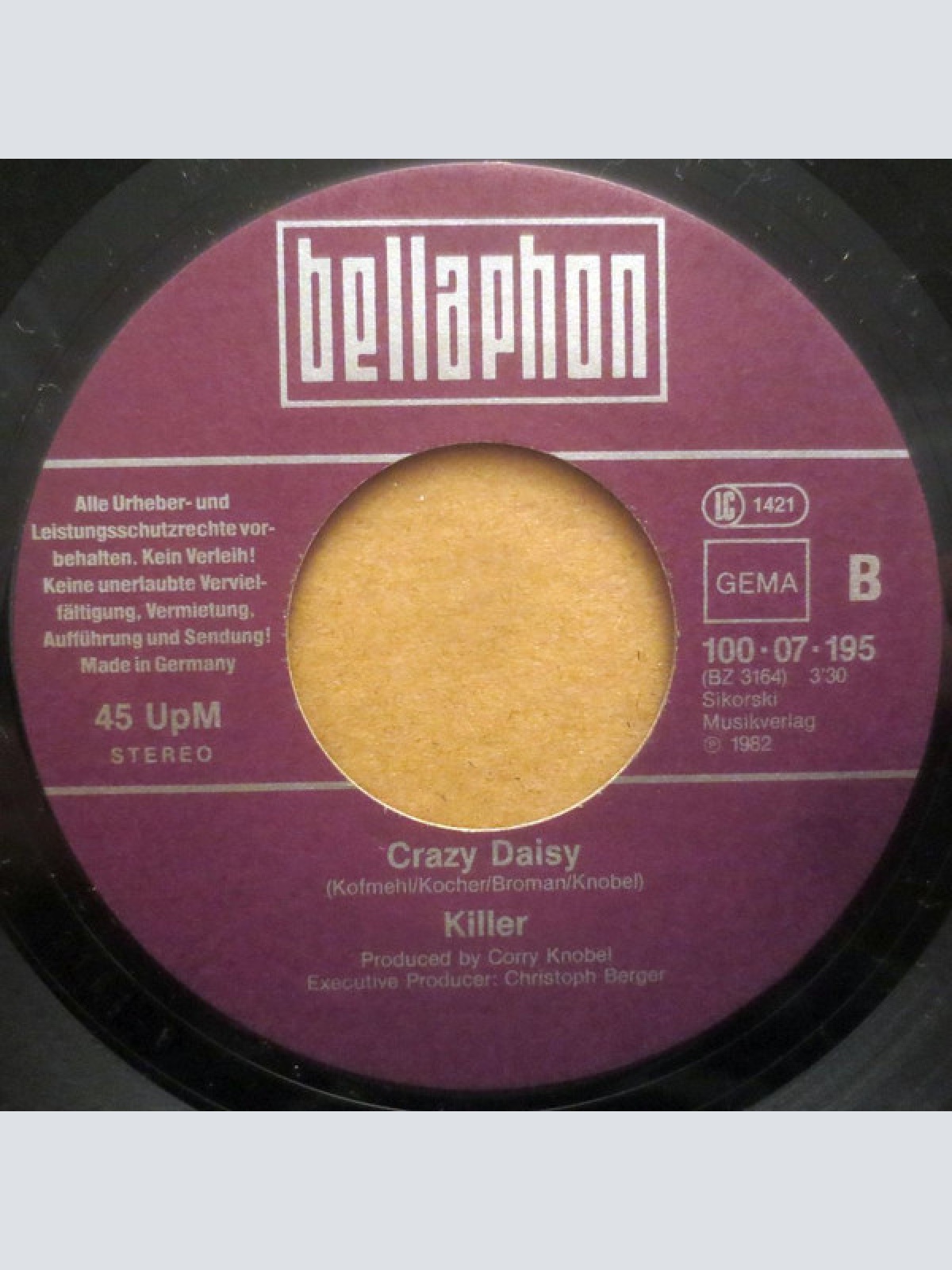 Vinyl / Killer (9) - Midnight Highway Rider / Crazy Daisy