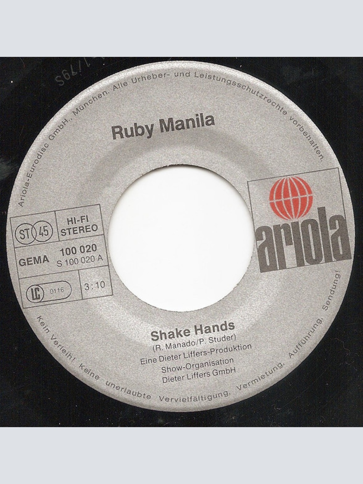 Vinyl / Ruby Manila - Shake Hands