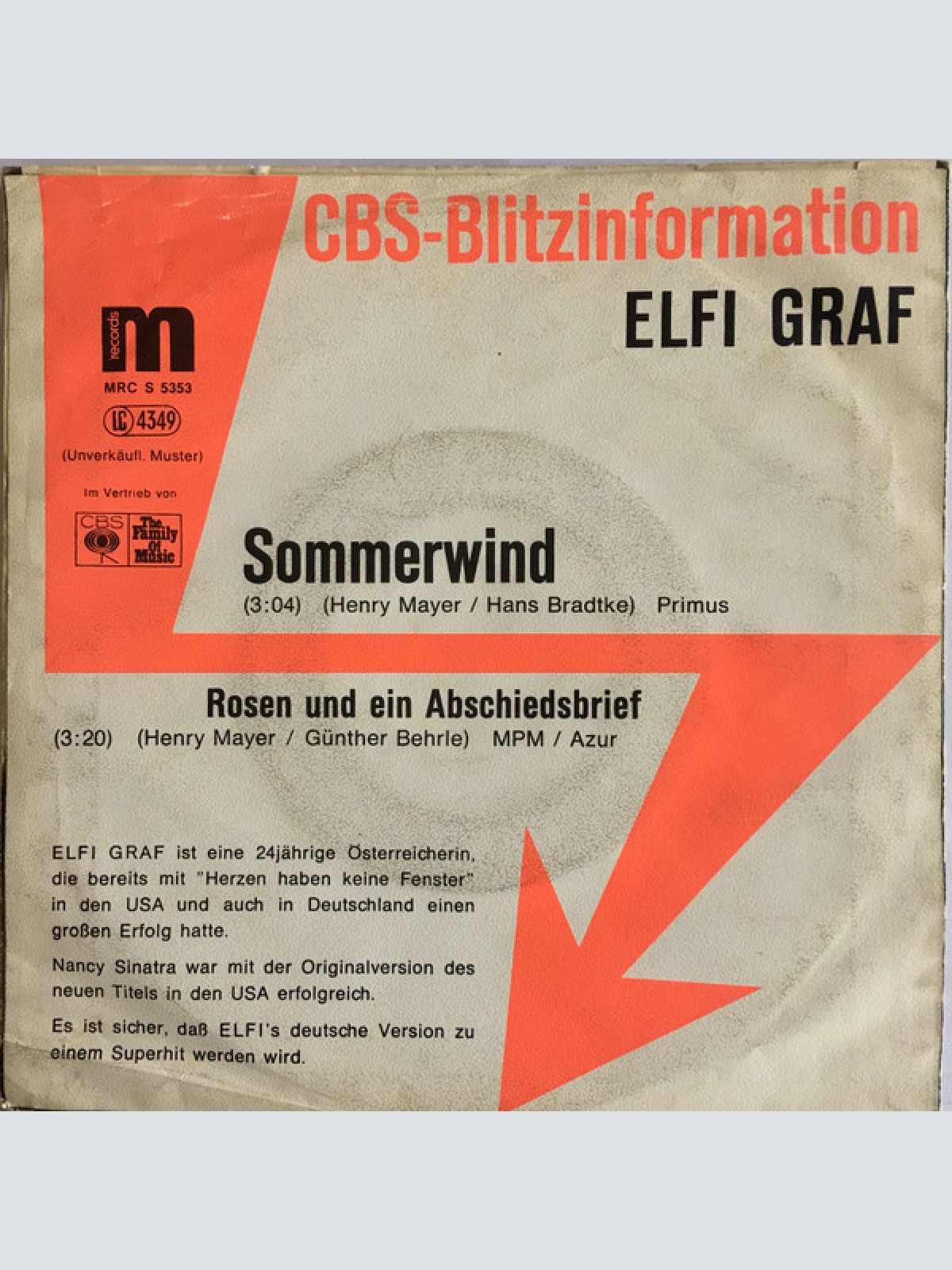 Vinyl / Elfi Graf - Sommerwind