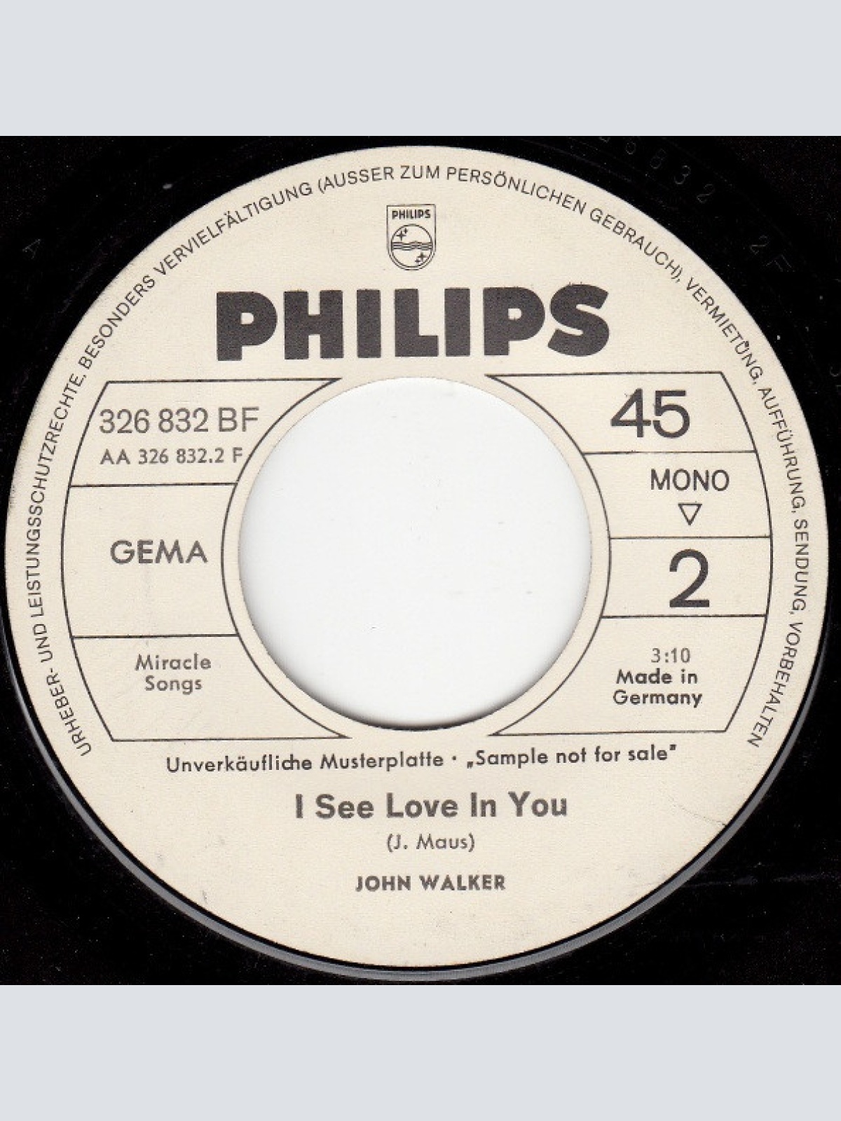 Vinyl / John Walker (3) - If I Promise / I See Love In You