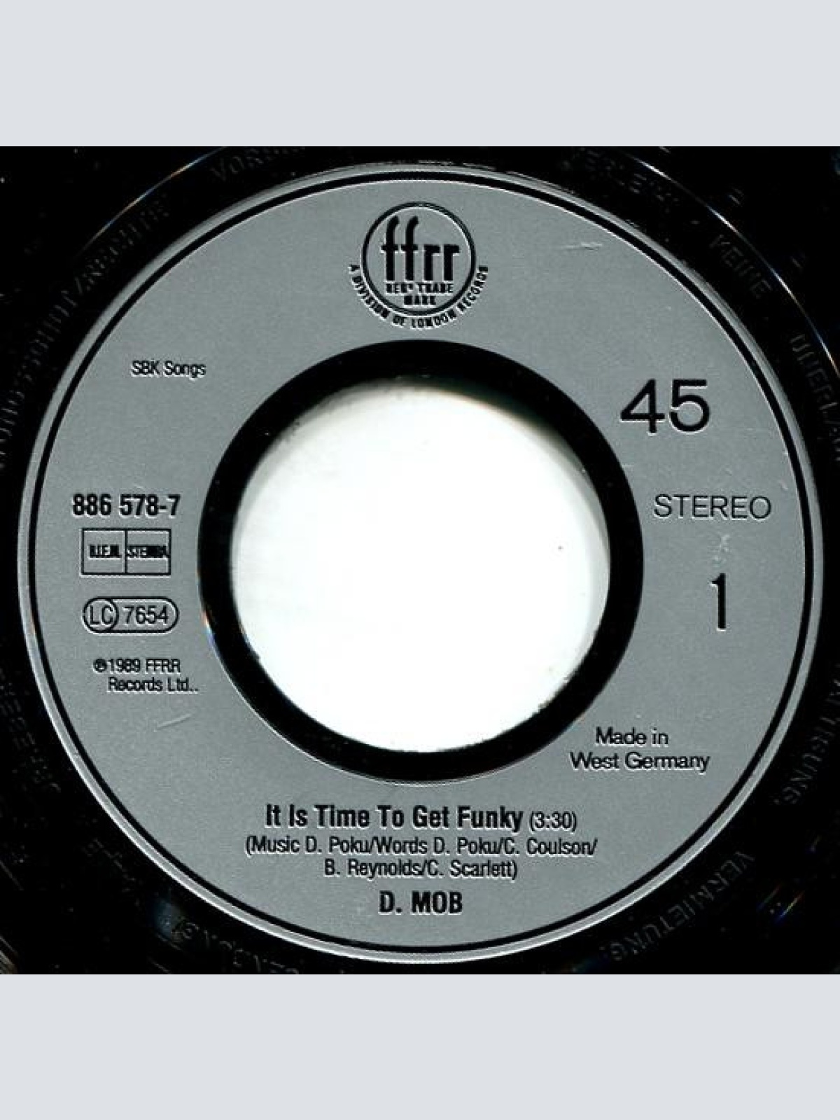 Vinyl / D•Mob* Featuring L•R•S* & D•C•Sarome* - It Is Time To Get Funky