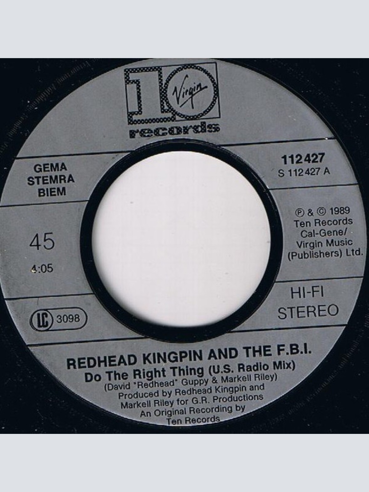 Vinyl / Redhead Kingpin And The F.B.I.* - Do The Right Thing