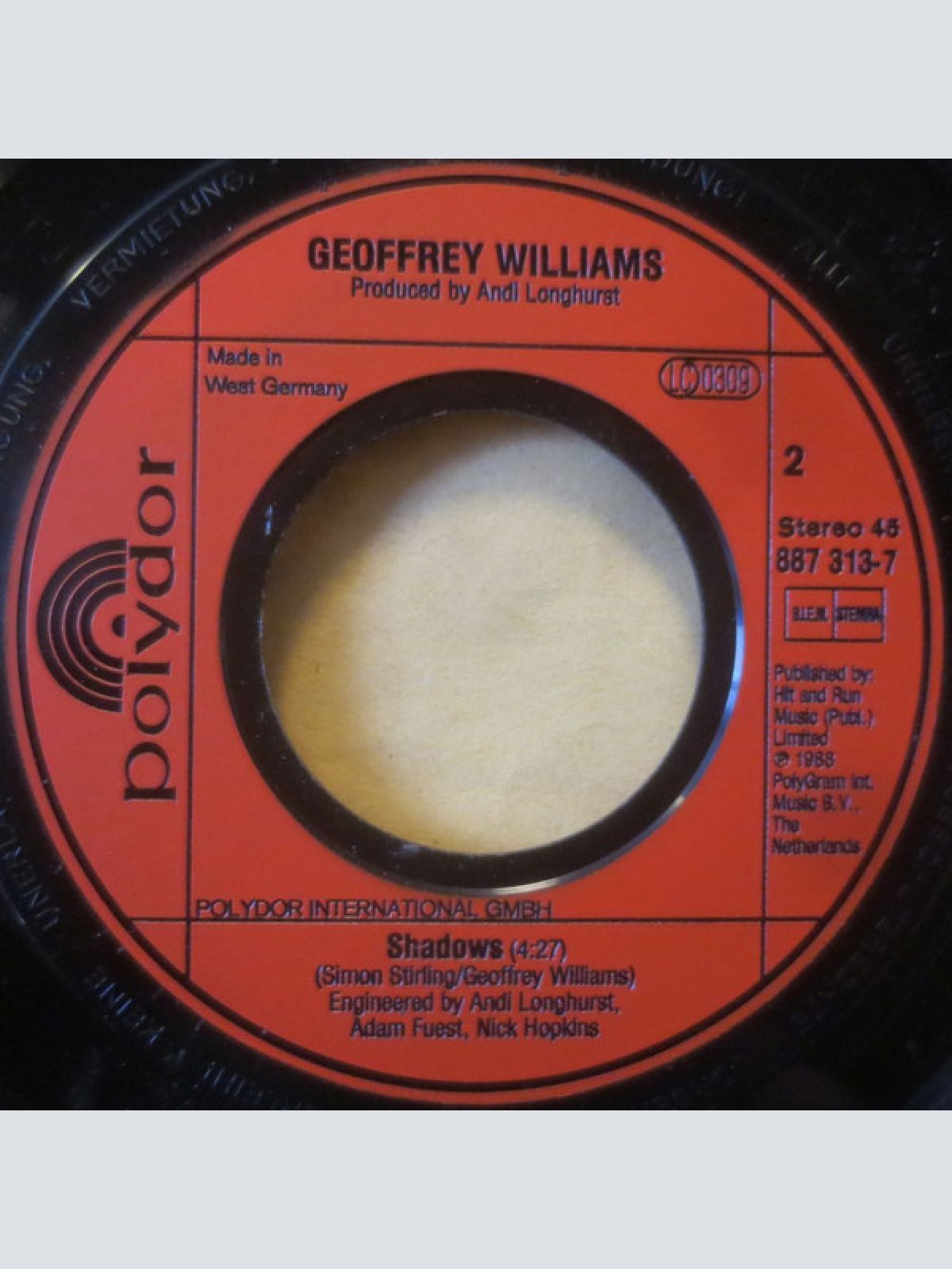 Vinyl / Geoffrey Williams - There's A Need In Me