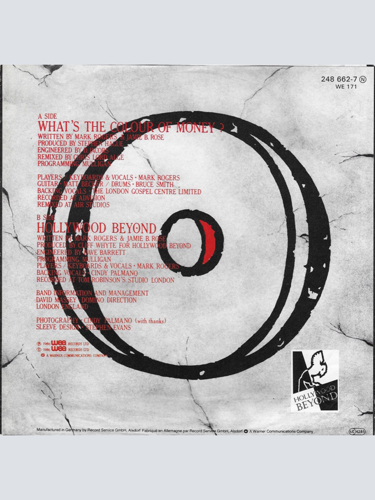 Vinyl / Hollywood Beyond - What's The Colour Of Money ?