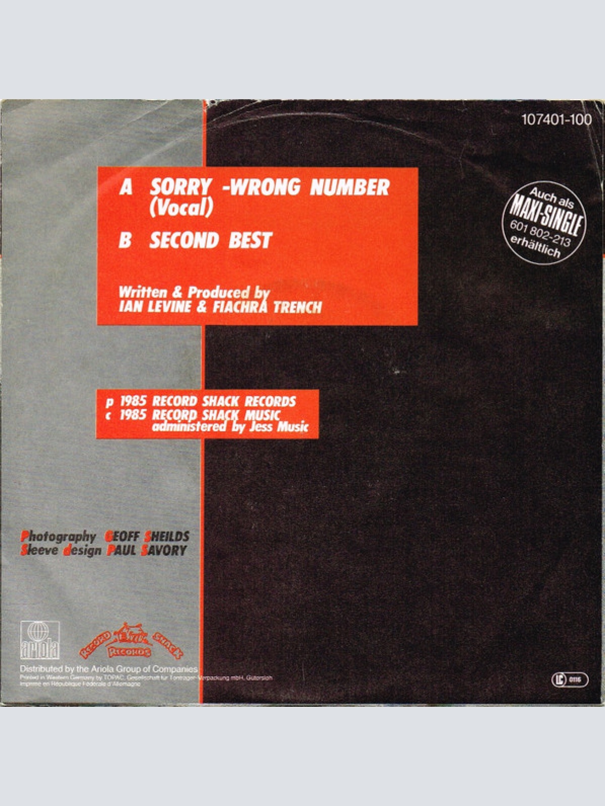 Vinyl / Evelyn Thomas - Sorry, Wrong Number