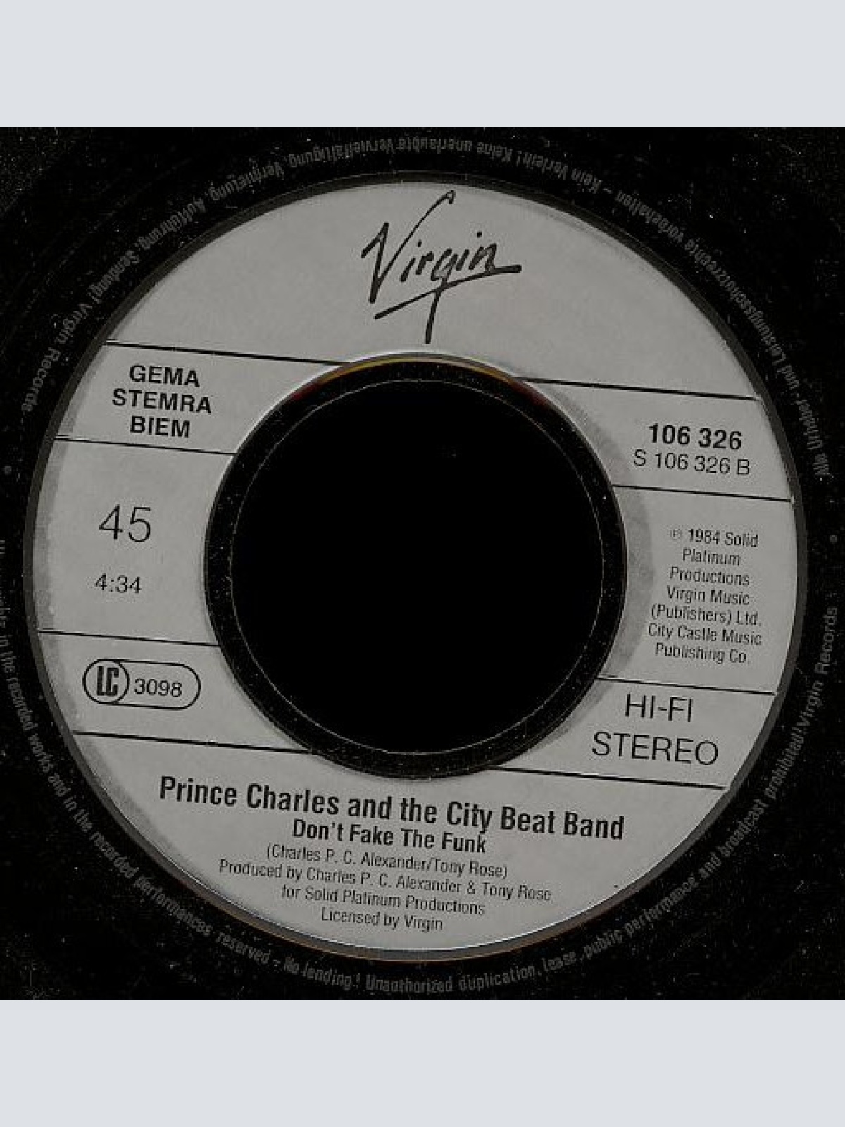 Vinyl / Prince Charles And The City Beat Band - More Money
