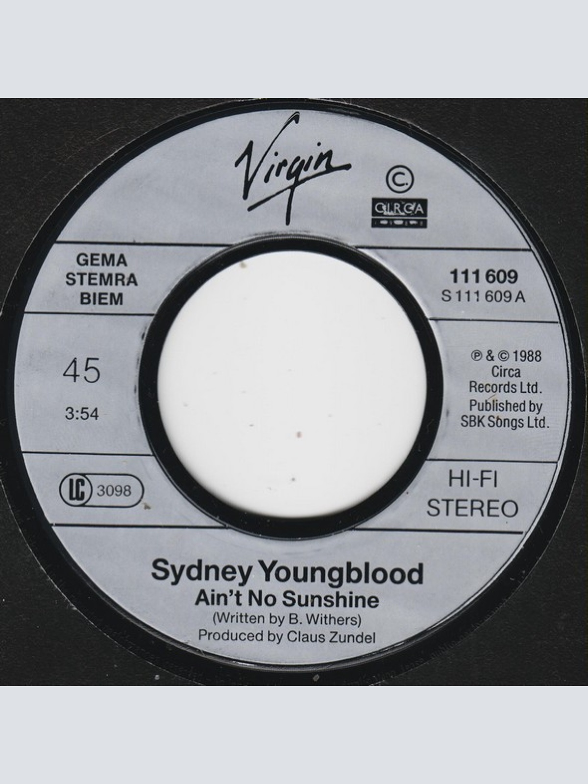 Vinyl / Sydney Youngblood - Ain't No Sunshine