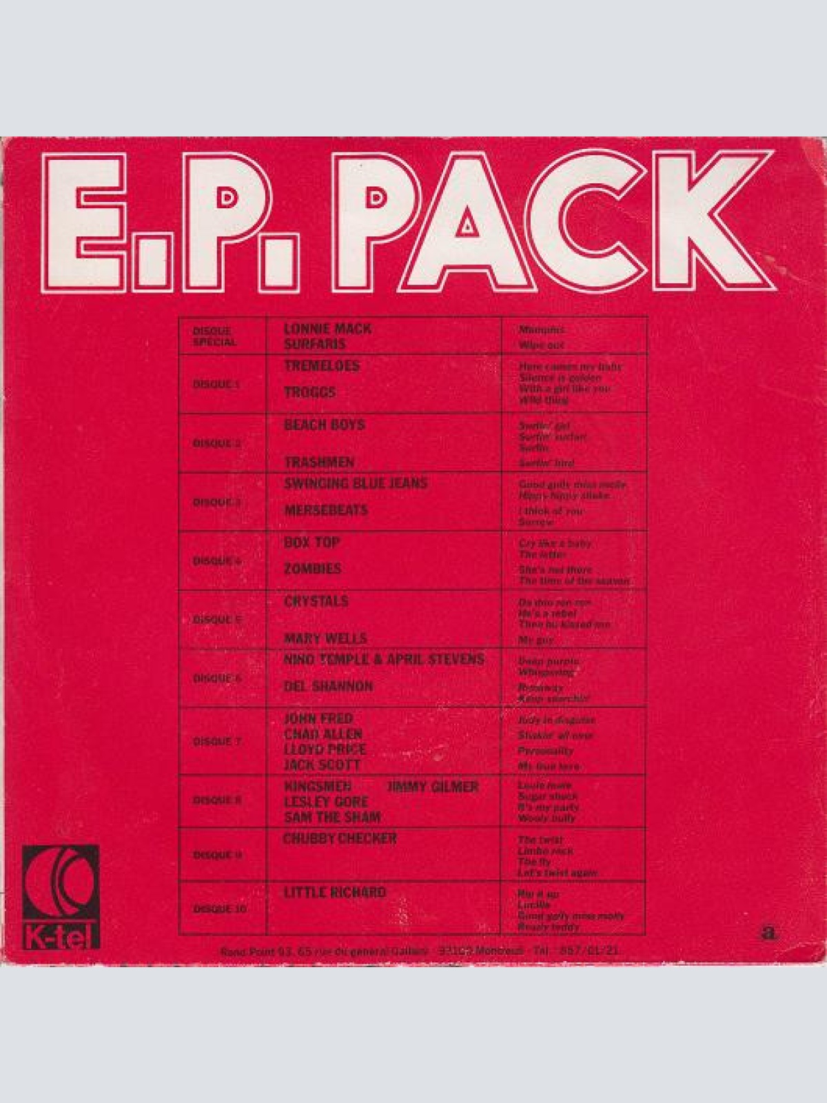 Vinyl / Lonnie Mack / Surfaris* - E.P. Pack Special