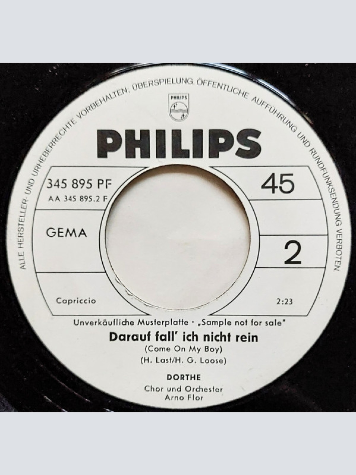 Vinyl / Dorthe* - Glück Und Glas / Darauf Fall' Ich Nicht Rein