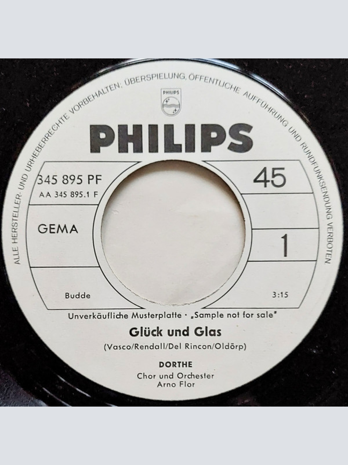 Vinyl / Dorthe* - Glück Und Glas / Darauf Fall' Ich Nicht Rein