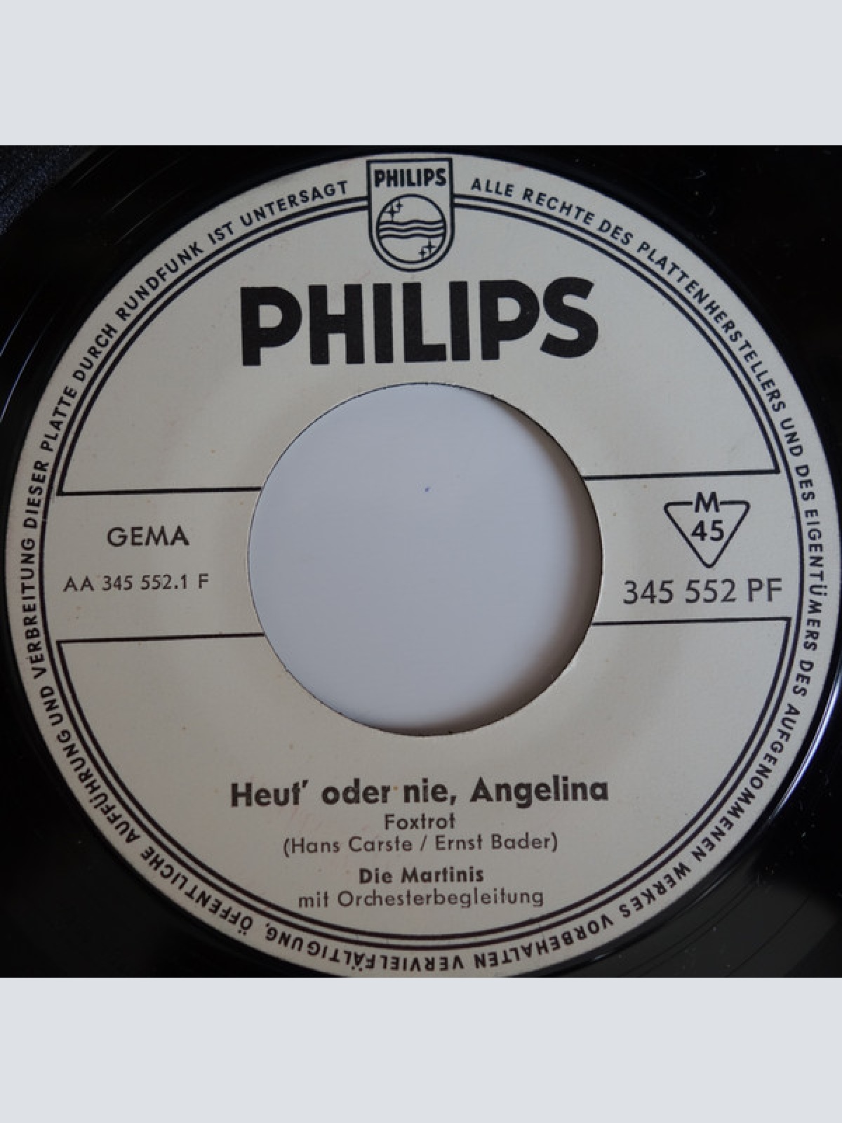 Vinyl / Die Martinis - Heut' Oder Nie, Angelina