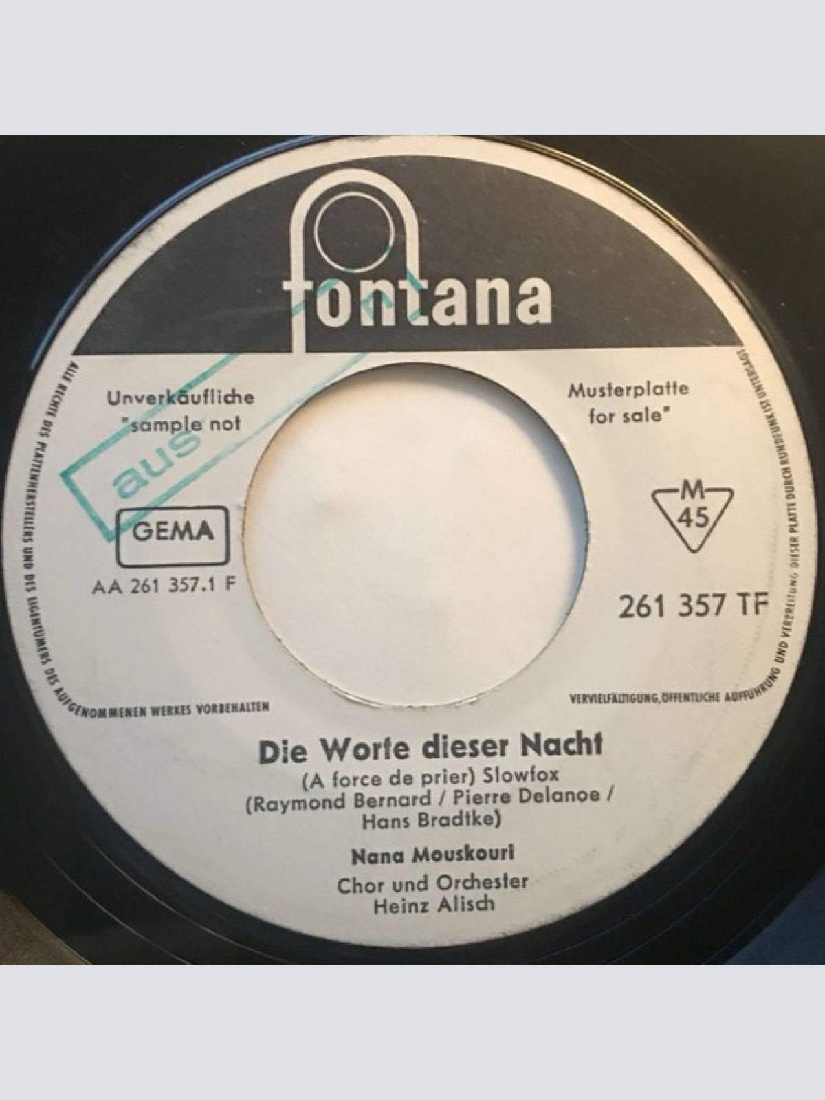 Vinyl / Nana Mouskouri - Die Worte Dieser Nacht (A Force De Prier)