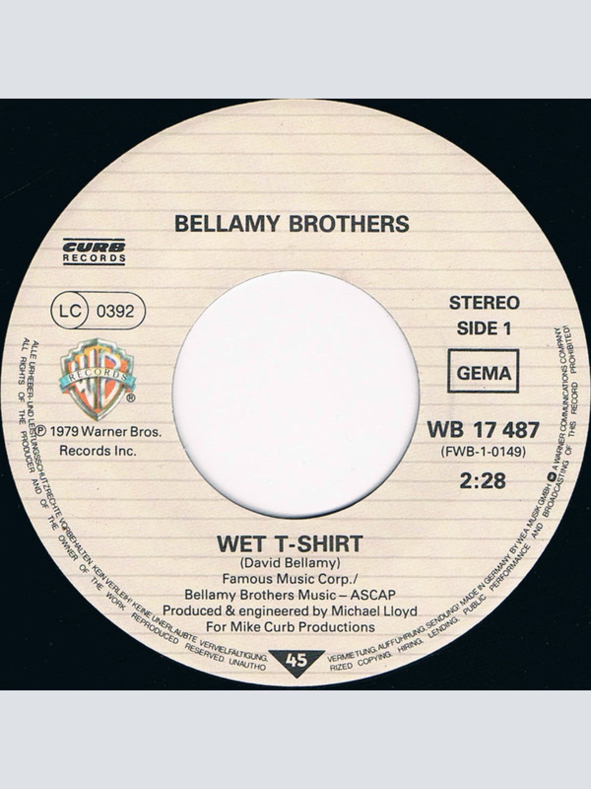 Vinyl / Bellamy Brothers - Wet T-Shirt