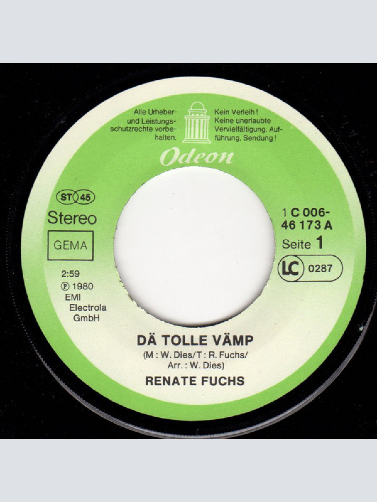 Vinyl / Renate Fuchs - Dä Tolle Vämp