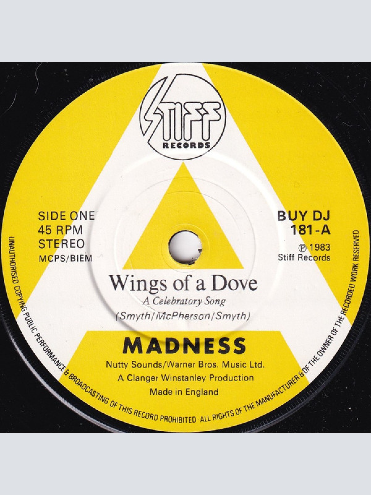 Vinyl / Madness - Wings Of A Dove