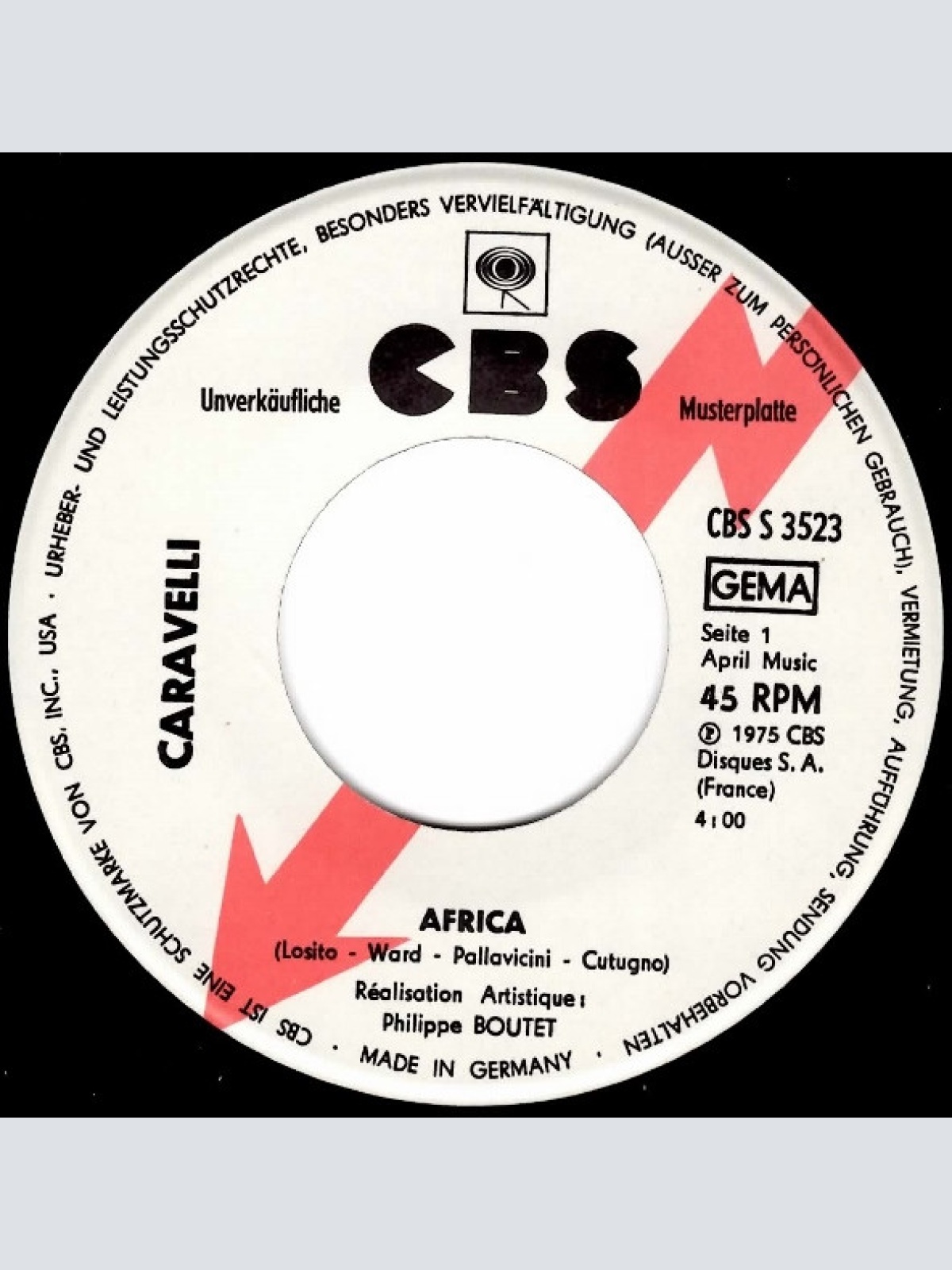 Vinyl / Caravelli - Africa