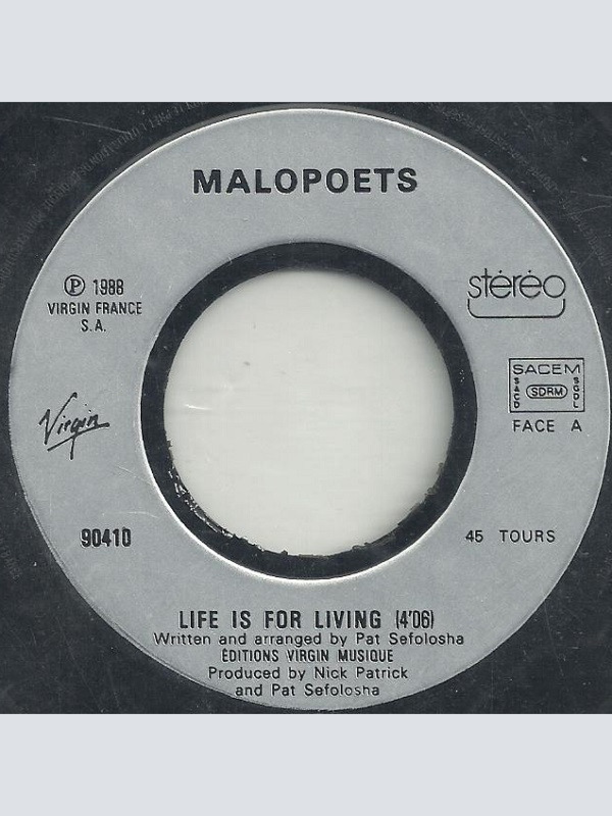 Vinyl / Malopoets - Life Is For Living