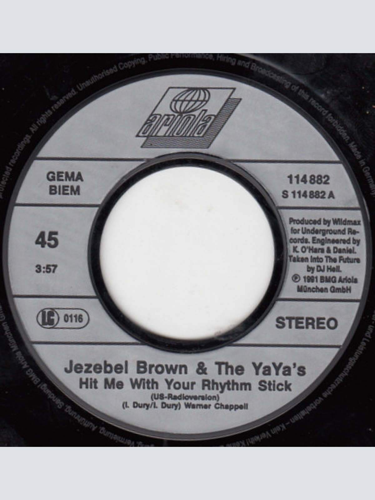 Vinyl / Jezebel Brown & The Ya Ya's - Hit Me With Your Rhythm Stick