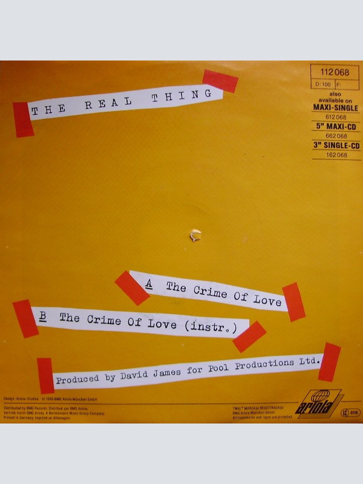 Vinyl / The Real Thing - The Crime Of Love