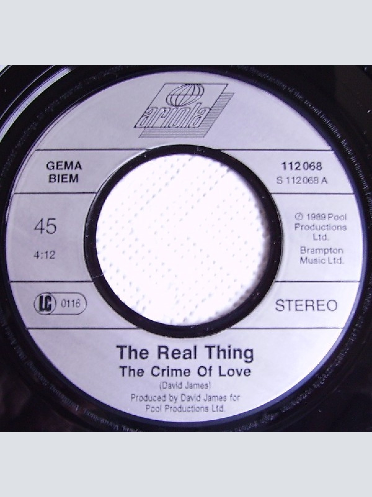 Vinyl / The Real Thing - The Crime Of Love