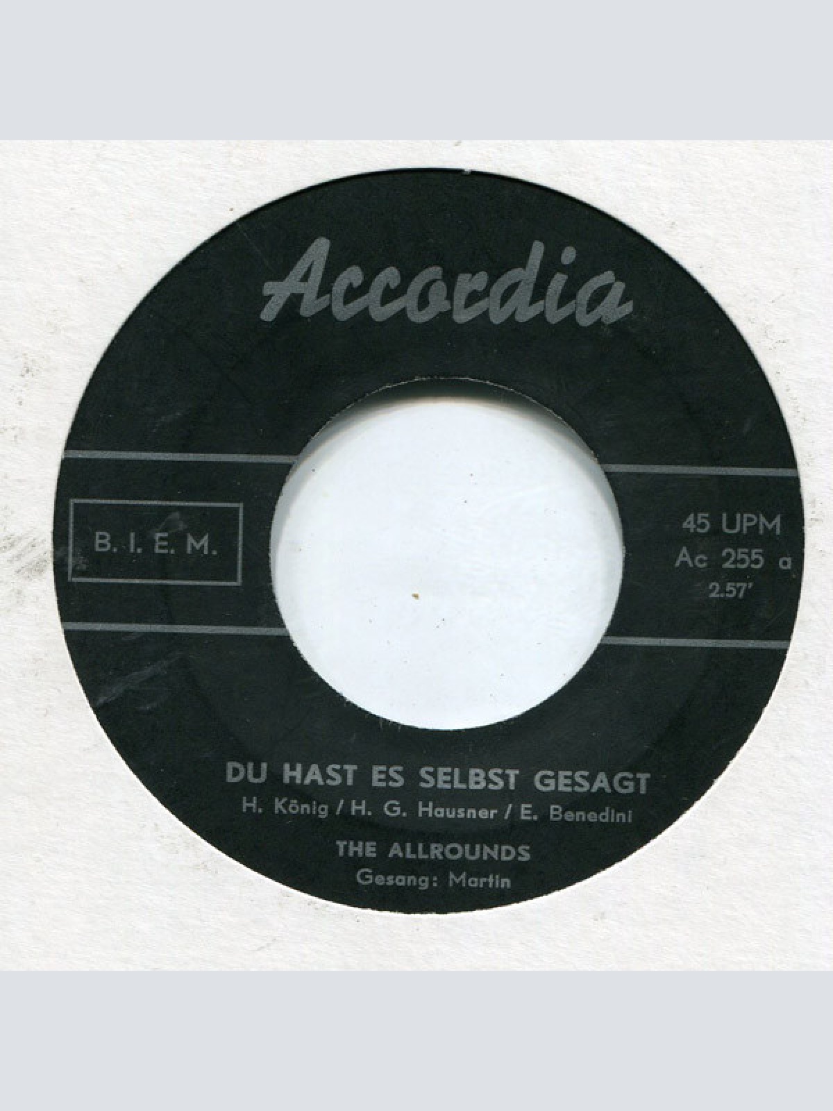 Vinyl / The Allrounds - Du Hast Es Selbst Gesagt