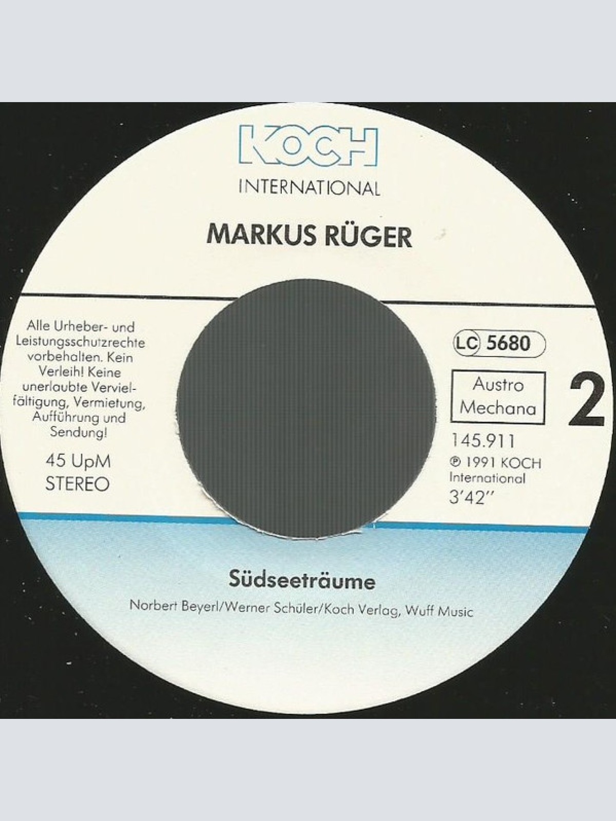 Vinyl / Markus Rüger - Eine Insel Im Meer