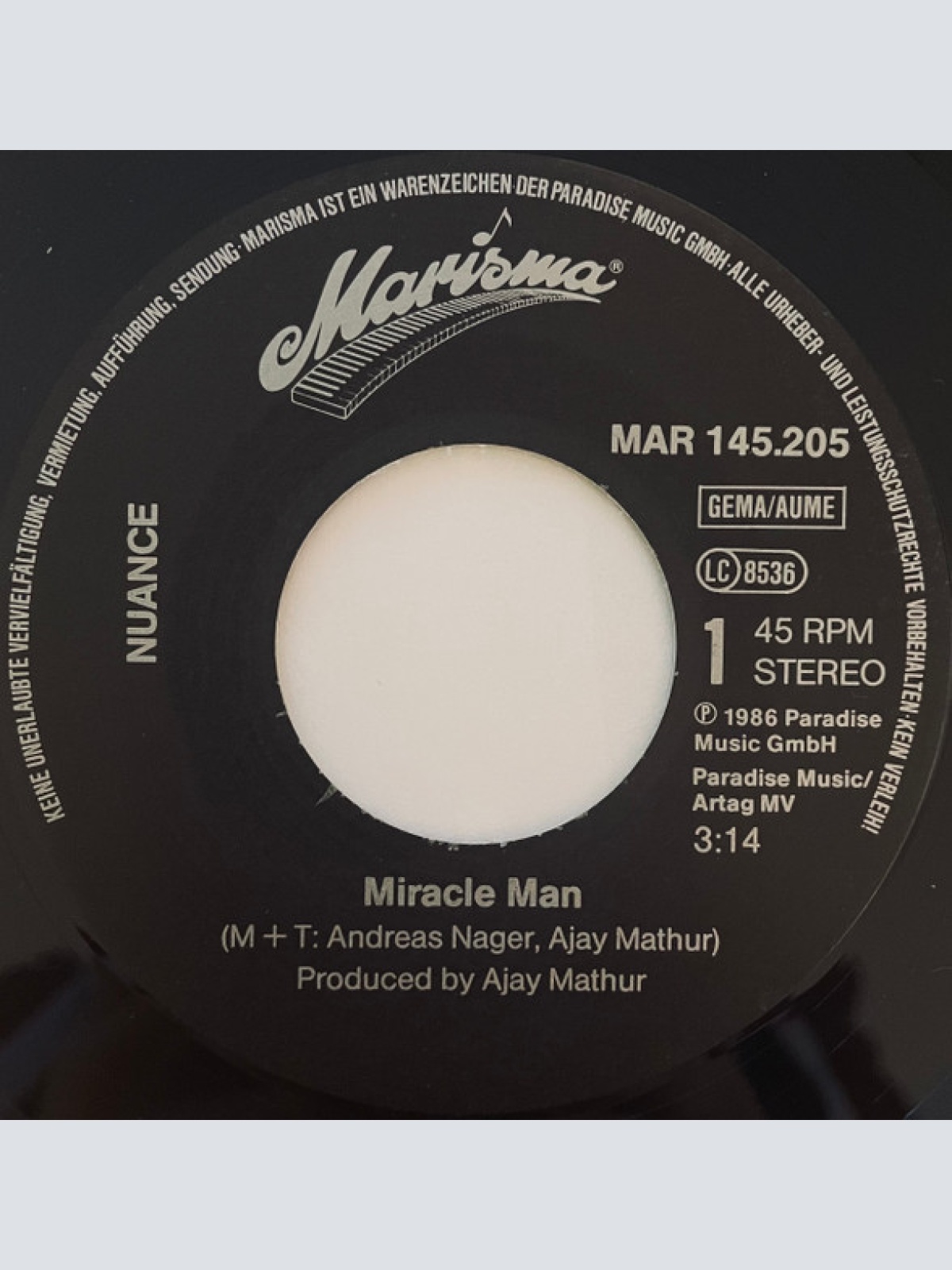 Vinyl / Nuance (8) - Miracle Man