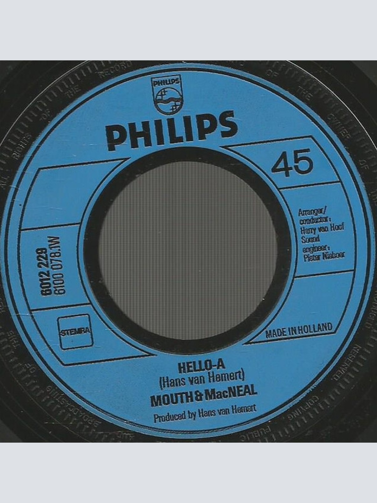Vinyl / Mouth & MacNeal - Hello-A