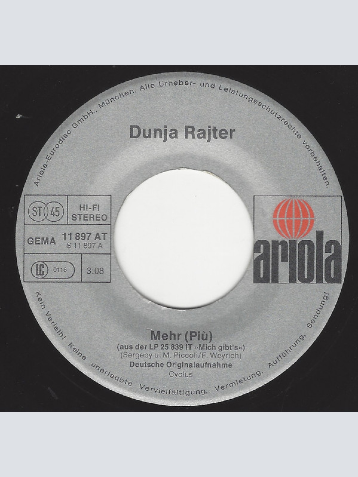 Vinyl / Dunja Rajter - Mehr