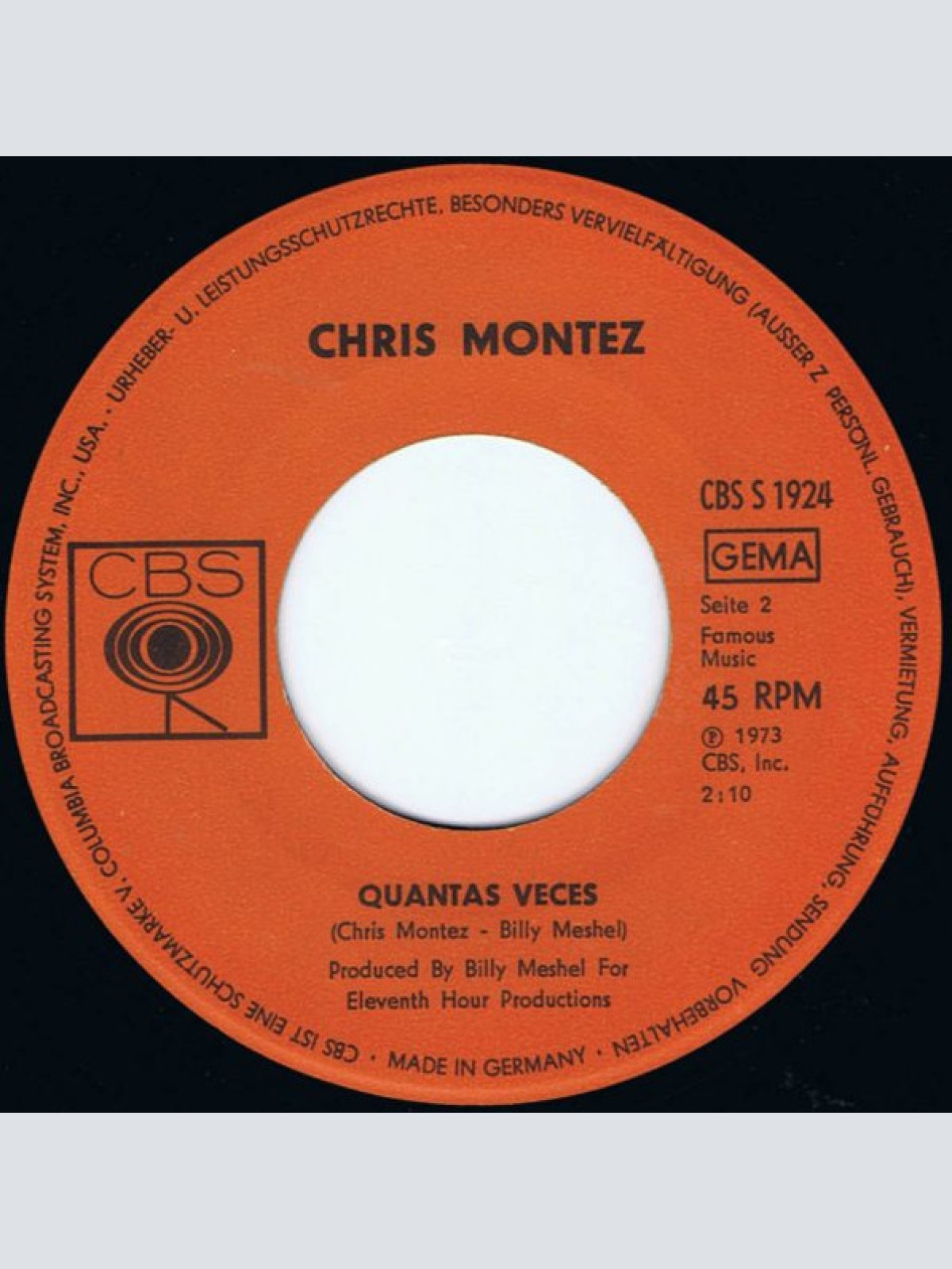 Vinyl / Chris Montez - No One Knew