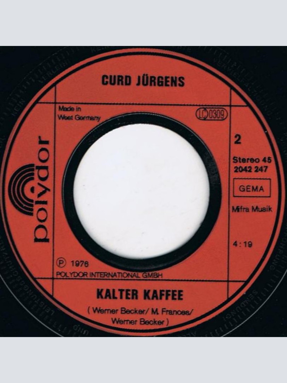 Vinyl / Curd Jürgens - 60 Jahre Und Kein Bisschen Weise / Kalter Kaffee