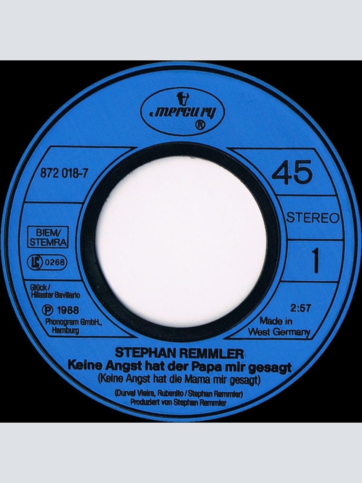 Vinyl / Stephan Remmler - Keine Angst Hat Der Papa Mir Gesagt (Keine Angst Hat Die Mama Mir Gesagt)