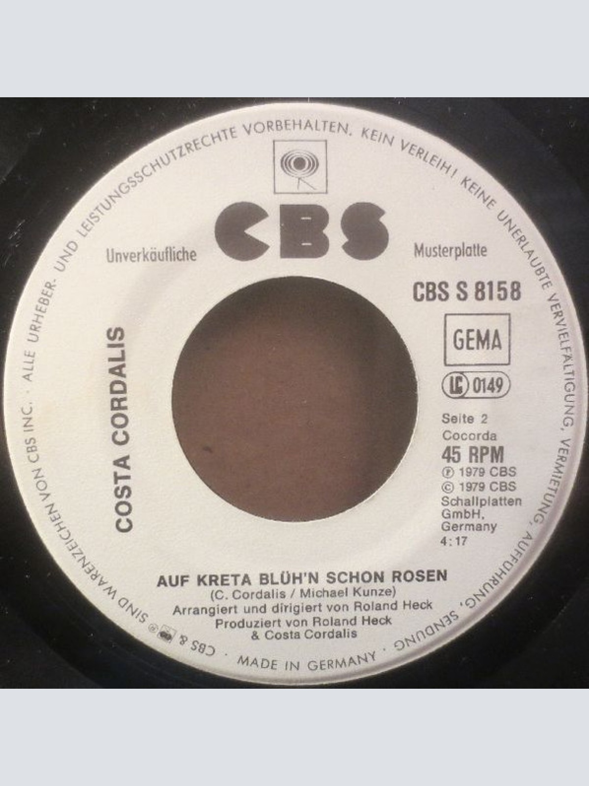 Vinyl / Costa Cordalis - Ihr Zweiter Frühling War Ein Herbst