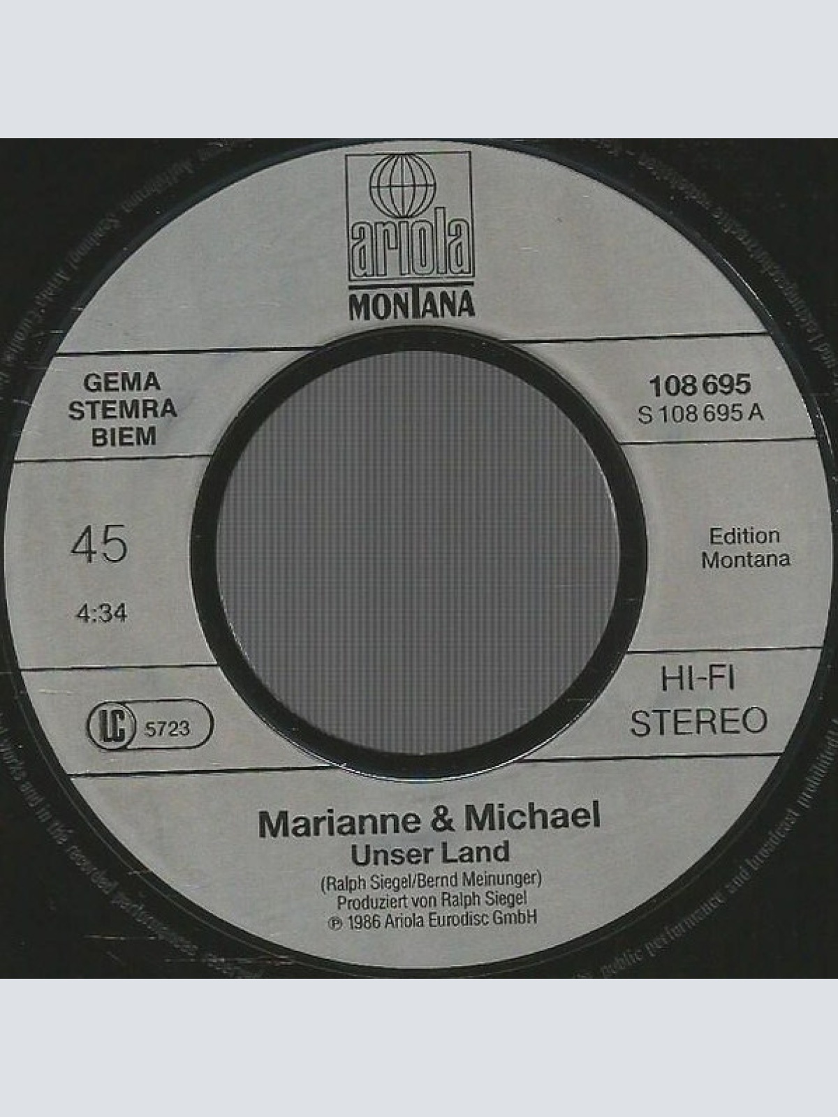 Vinyl / Marianne & Michael - Unser Land