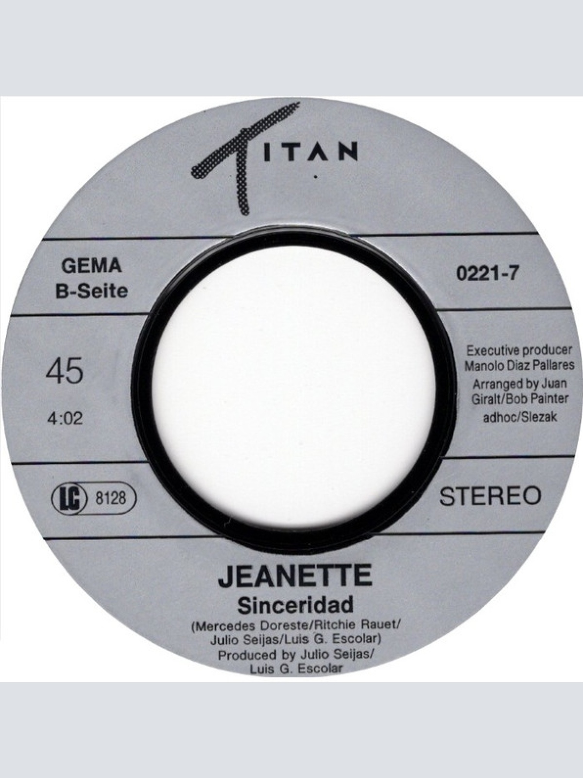 Vinyl / Janette* - Loca Por La Música