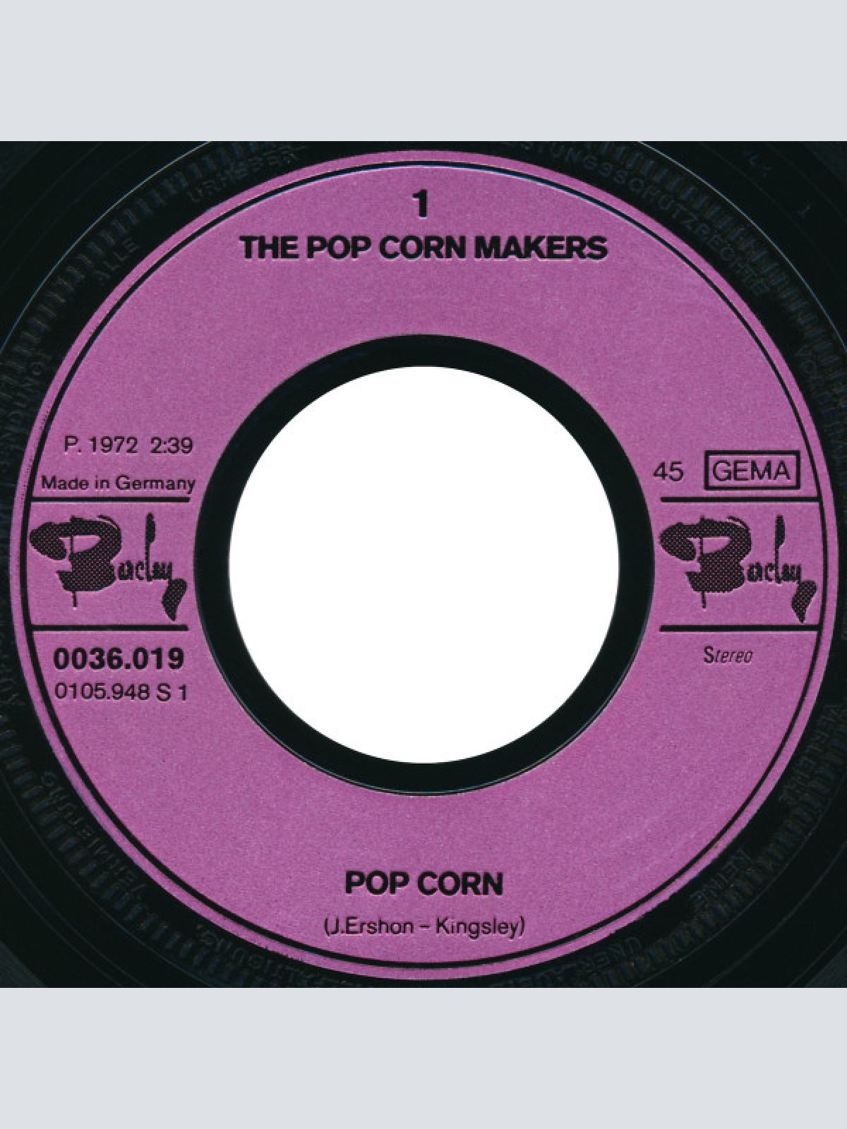 Vinyl / The Pop-Corn Makers* - Popcorn