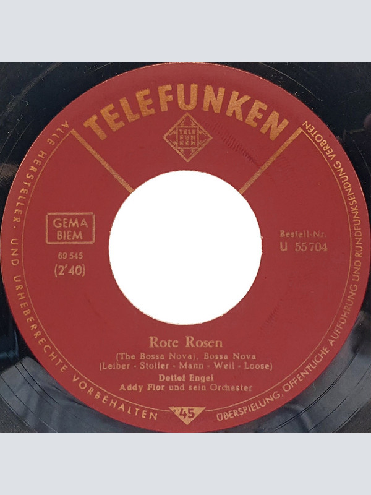 Vinyl / Detlef Engel - Rote Rosen (Bossa Nova) / Himalaja (Let's Do The Limbo)