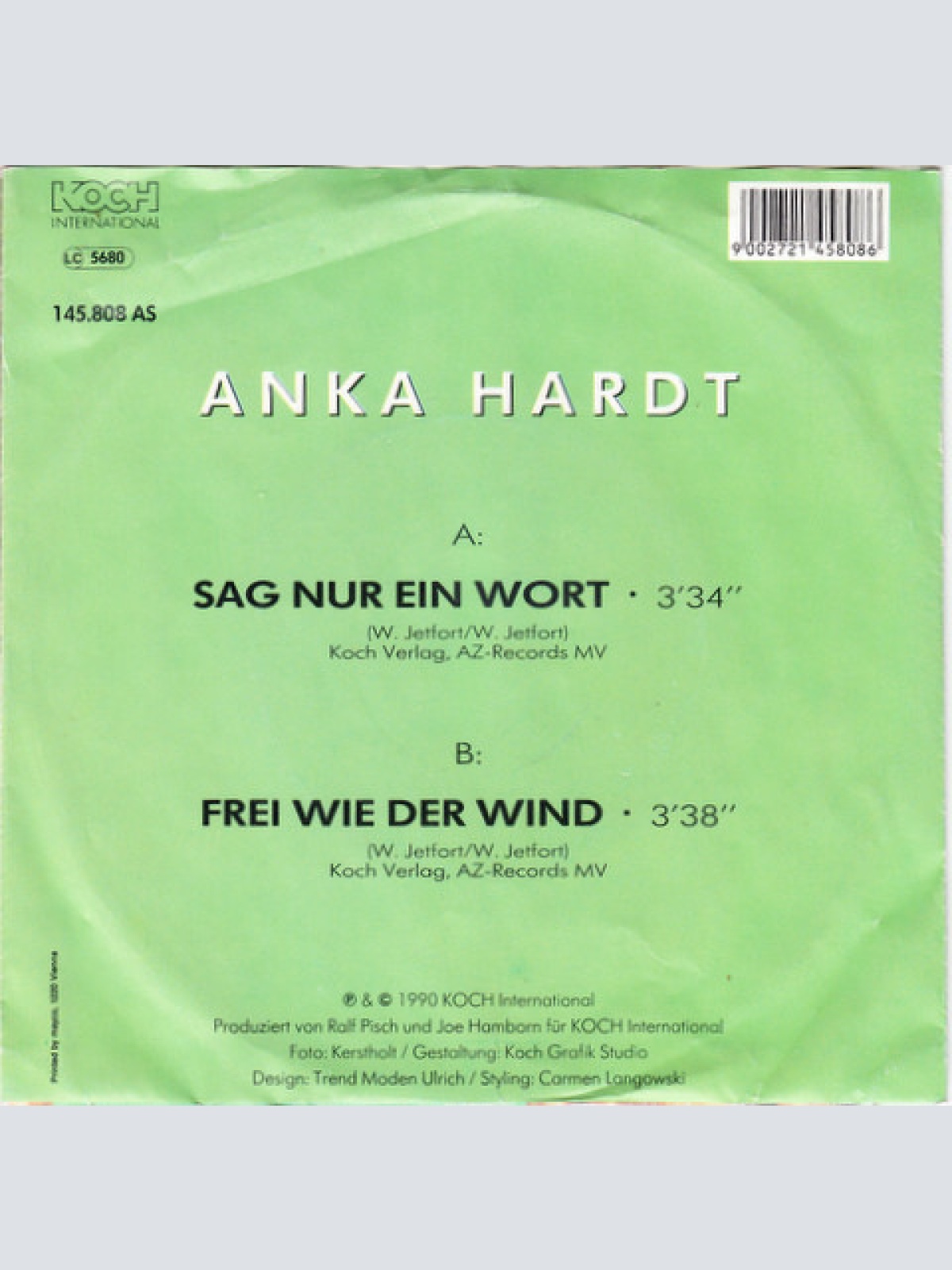Vinyl / Anka Hardt - Sag Nur Ein Wort